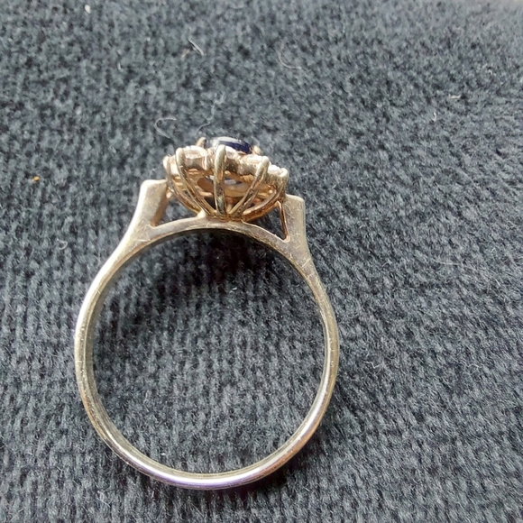 925 sterling silver Blue sapphire ring - Picture 5 of 7